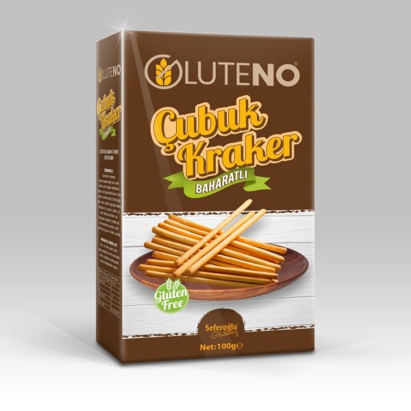 Gluteno Glutensiz Baharatlı Çubuk Kraker 90 Gr.