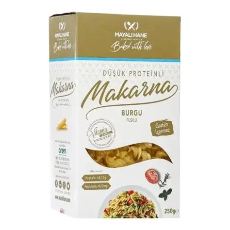 Mayalıhane Glutensiz Proteini Azaltılmış Burgu Makarna 250 Gr.