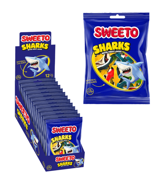 Sweeto Glutensiz Jellybon Sharks 80 Gr.