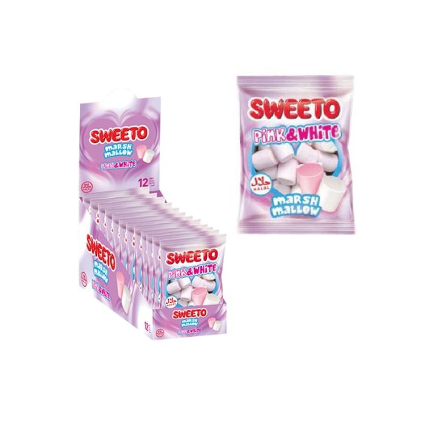 Sweeto Glutensiz Marsmallow Pink&white 30 Gr.